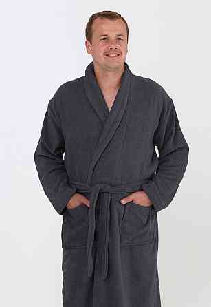 Мужской махровый халат Ideal Textile темно-серый (56860775) S. Черновцы