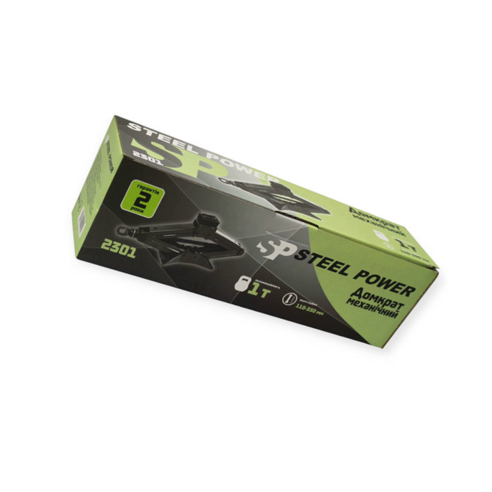 Домкрат ромбовий 1 т, 110-330 мм, гумова опора Steel Power Мукачево - фото 3