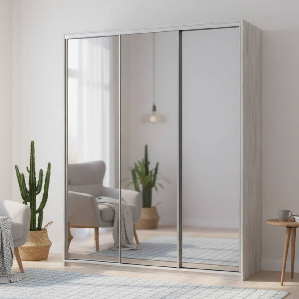 Шафа-купе Doros City Light Сосна Натті 3 Дзеркала 180х60х225 (DRS-011970) Дніпро - фото 1