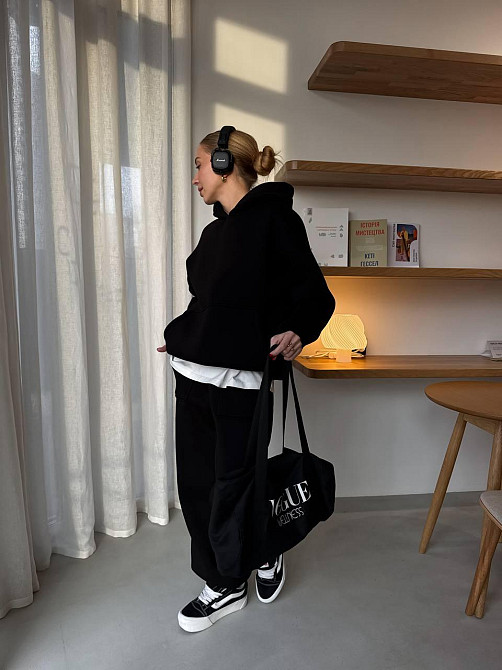 Жіночий теплий костюм Чорний 48/52 Харків - фото 4