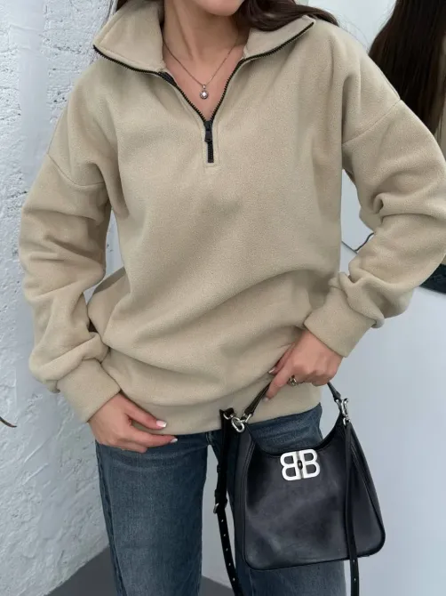 Женский флисовый теплый свитер на молнии Харьков - изображение 10