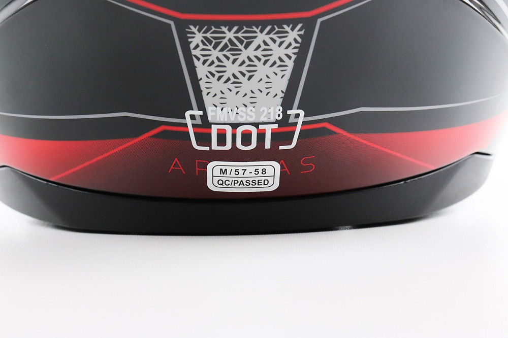 Шолом інтеграл, закритий (сертифікація DOT)+відкидні окуляри BLD-M67 М (57-58см), ЧОРНИЙ/ЧЕРВОНО-СІРИЙ Киев - изображение 8