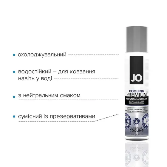 Охолоджувальний лубрикант на силіконовій основі System JO PREMIUM — COOLING (30 мл) Львів