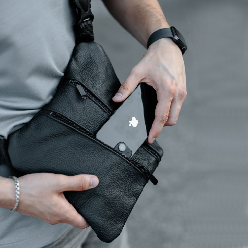 Сумка-кросбоді молодіжна, Сумки слінг чоловічі крос боді, Чоловіча міська сумка крос-боді PQ-66 Івано-Франківськ - фото 9