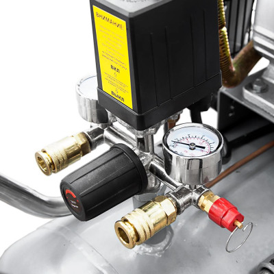 Компрессор Sigma двухцилиндровый ременной 2.5кВт 396л/мин 10бар 100л (2 крана) (7044151) Винница - изображение 6