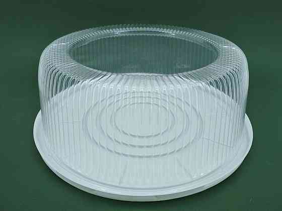 Упаковка з полістиролу для торта ПС-260 Д+ПС-260 К (V = 7200 мл)d 335 h135 (75 шт) Харків