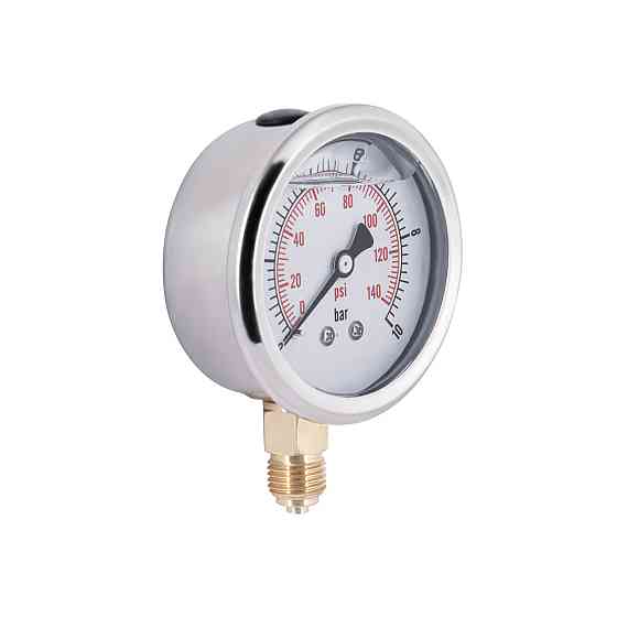 Манометр із гліцерином Thermo Alliance Forte 10 барів, 1/4"Н, нижнє під'єднання TAF170G10B Київ