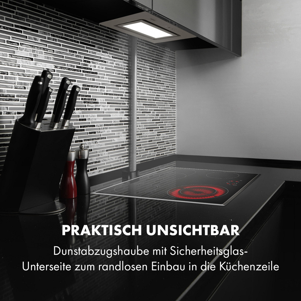 Вентиляторный модуль Hektor Brilliant Edition 52 см, 506 м³/ч, сенсорное стекло, белый (Германия, читать Ровно - изображение 2