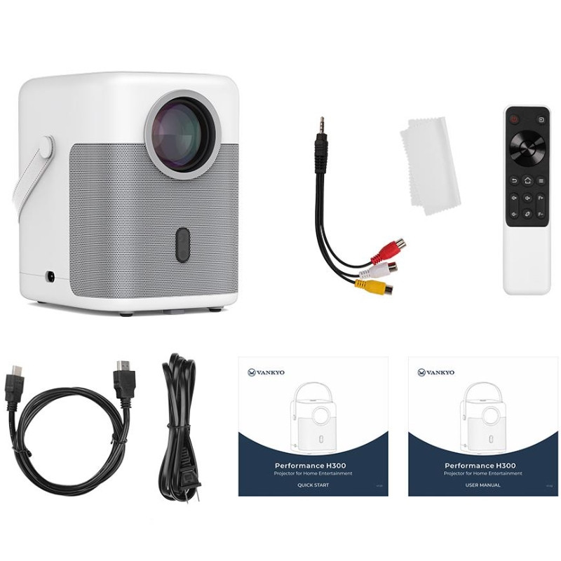 Проектор Vankyo H300A Full HD 220 ANSI Lm 1000:1 16:9/4:3 HDMI  Android 9.0 Wifi 6 білий Вінниця - фото 8