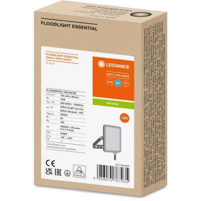 Прожектор LEDVANCE FL ESSENTIAL 10W 840 BK IP65 (4058075767935) Вінниця - фото 6