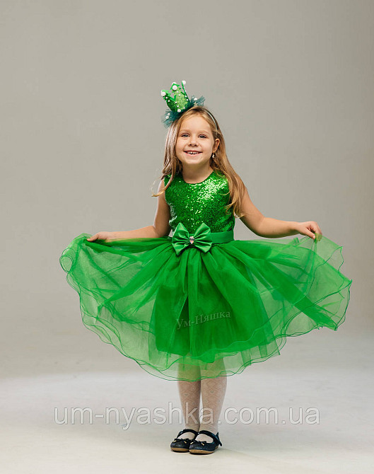 Зеленое пышное платье Весны, платье Цветочка, Ёлочка-Пайетки-Бантик Кривой Рог - изображение 7