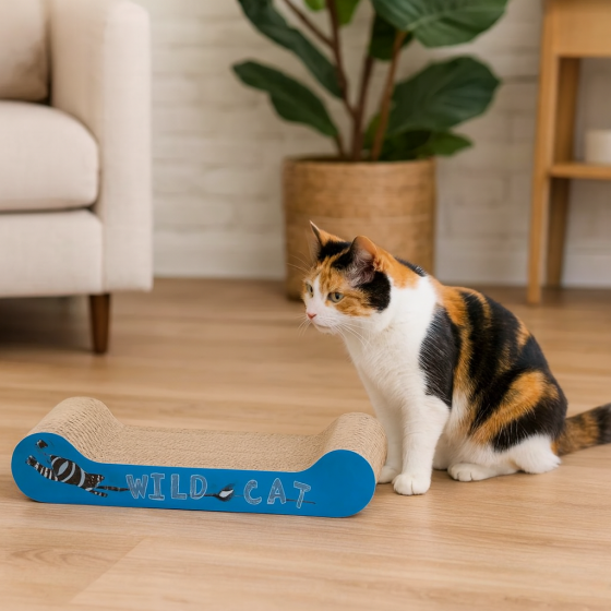 Дряпка Trixie для котів з котячою м'ятою картонна синя 41х7х24 см Київ