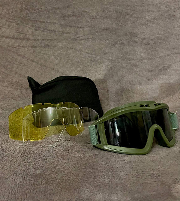 Тактичні, захисні окуляри, маска. Баллістичні окуляри зі змінними лінзами Киев - изображение 2