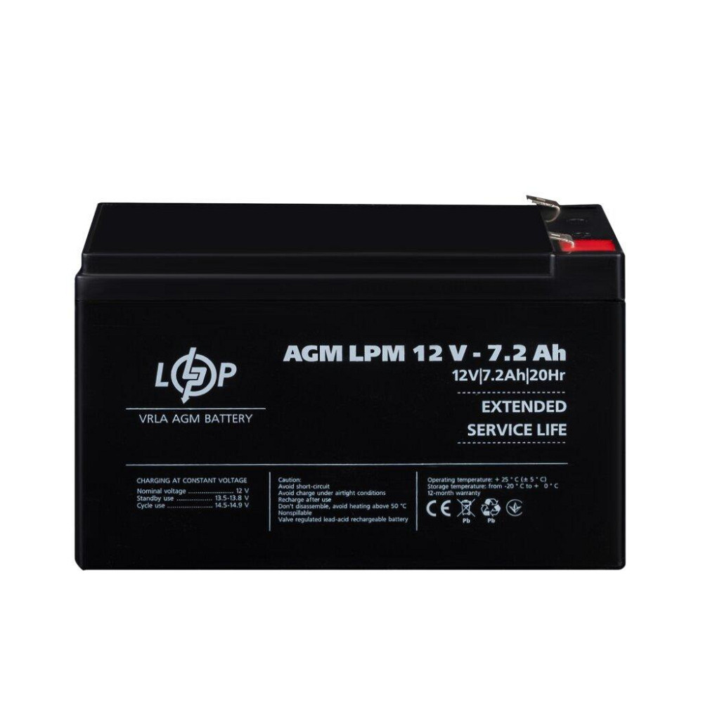Аккумулятор AGM LPM 12V - 7.2 Ah Киев - изображение 2