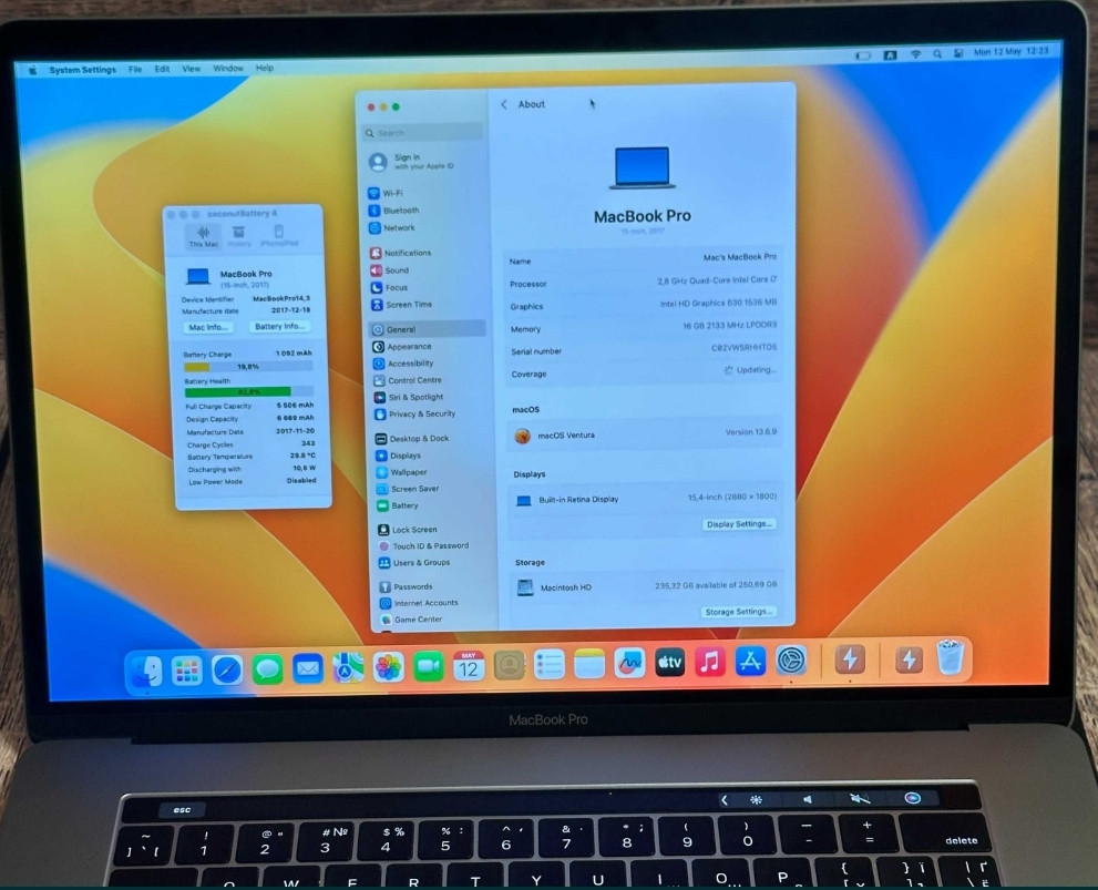 Ноутбук MacBook Pro A1707 (15, 2017) i7• Хороший стан • Гарантія! Київ - фото 1