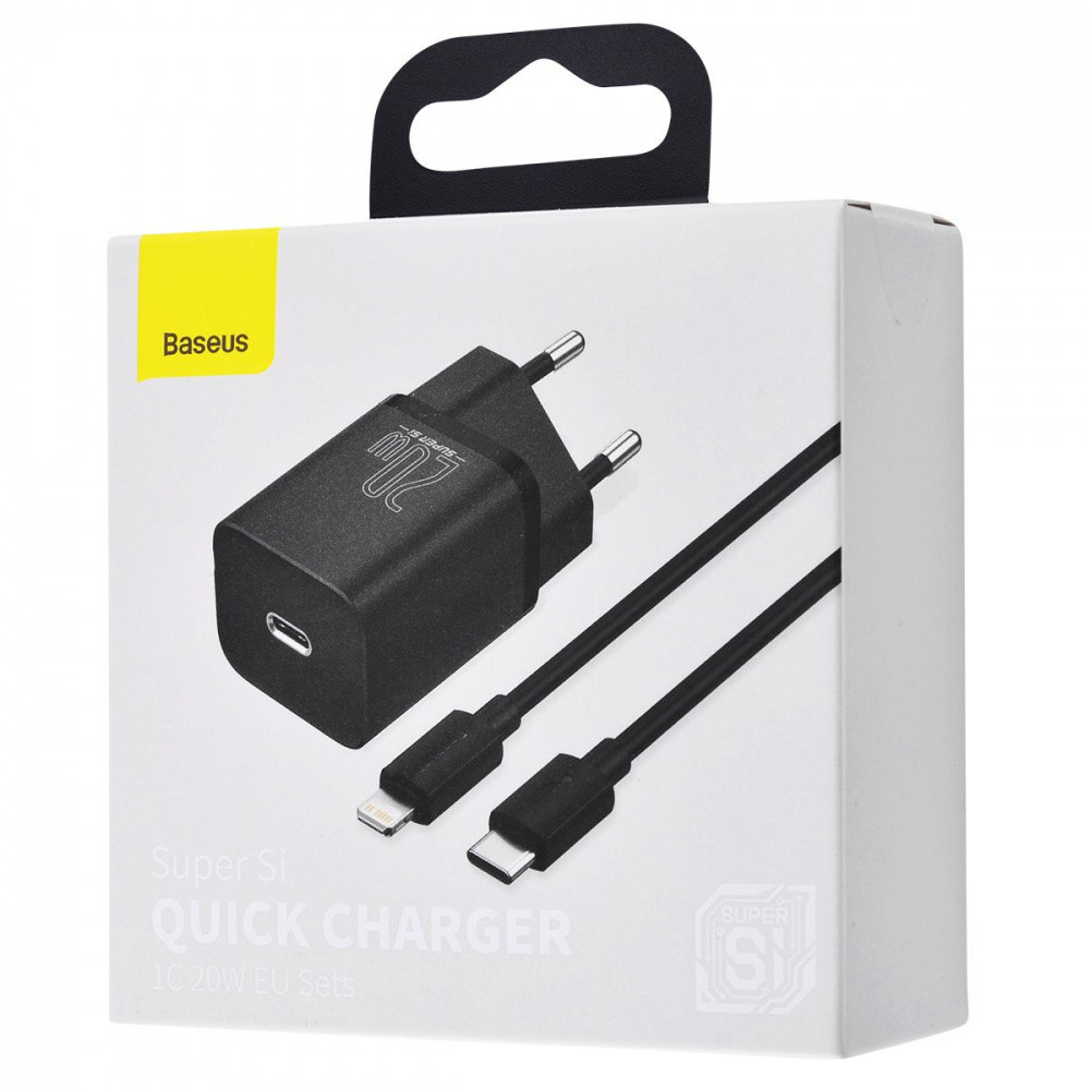 Сетевое зарядное устройство Baseus Super Silicone PD Charger 20W Cable Type-C to Lightning белый Львов - изображение 2