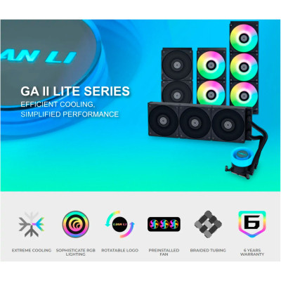 Система жидкостного охлаждения Lian Li GA II Lite 240P, Black (G89.GA2L24PB.00) Винница - изображение 7