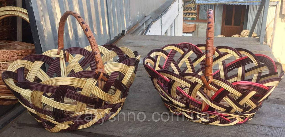 Корзина плетеная разноцветная  | корзинка красивая  | корзина из лозы Киев - изображение 4