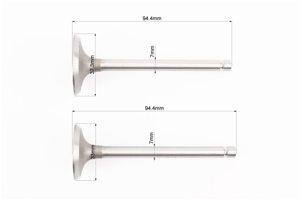 Клапан впускний (h-94,4; D-37,3; d-7), випускний (h-94,4; D-33; d-7) к-кт 2шт 188F Київ - фото 2
