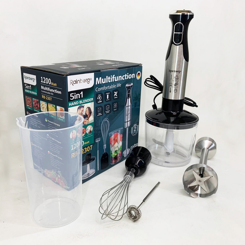 Блендер настільний електричний, Занурювальний кухонний блендер з ємністю з легким керуванням ZH-87 Івано-Франківськ - фото 5