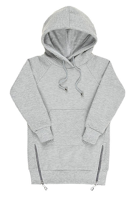 Худі-туніка для дівчинки, сірий 128 топ Крохатушка одяг Київ - фото 1