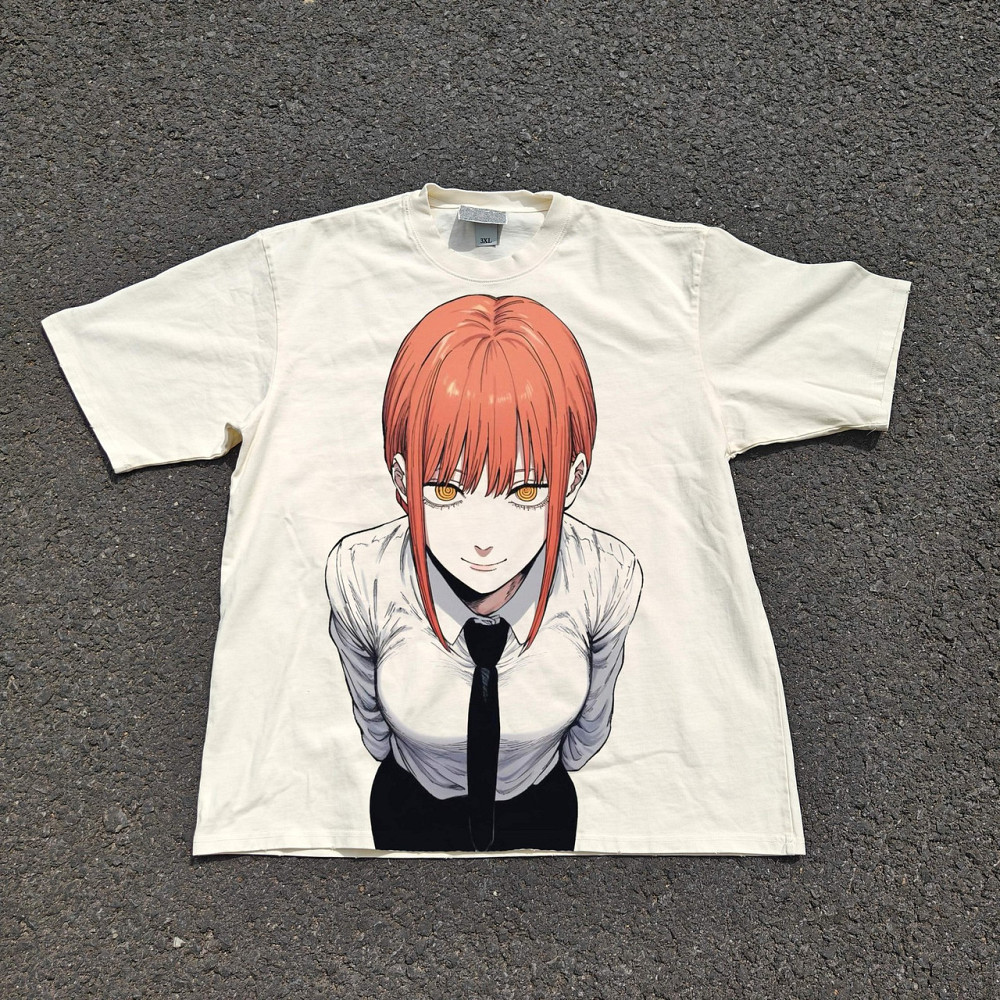 Футболка чоловіча з принтом аніме Людина-бензопила Макіма Аніме Ксм оверсайз (S/M/L) Черний Дніпро - фото 9