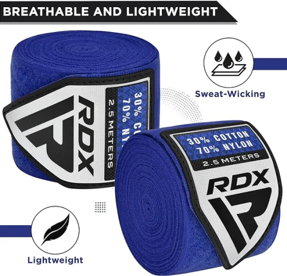 Бинти для боксу RDX Hand Wraps Blue (2.5м.) Каменское