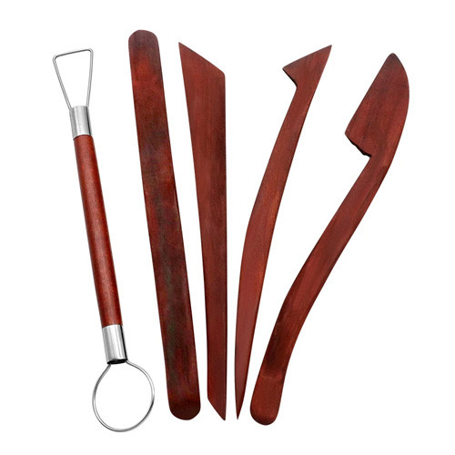 Набор инструментов для лепки из полимерной глины, 5шт, двусторонние, дерево Винница - изображение 1