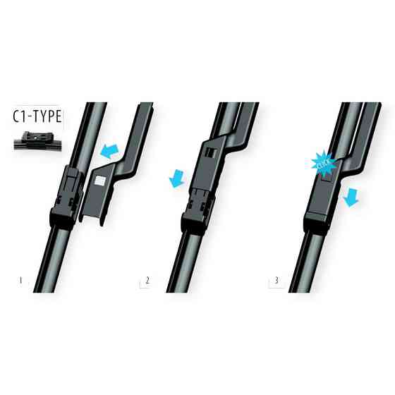 Щетки oximo модельные безкаркасные (к-т 2шт) c1-type 650 + 500 мм дворника Мукачево