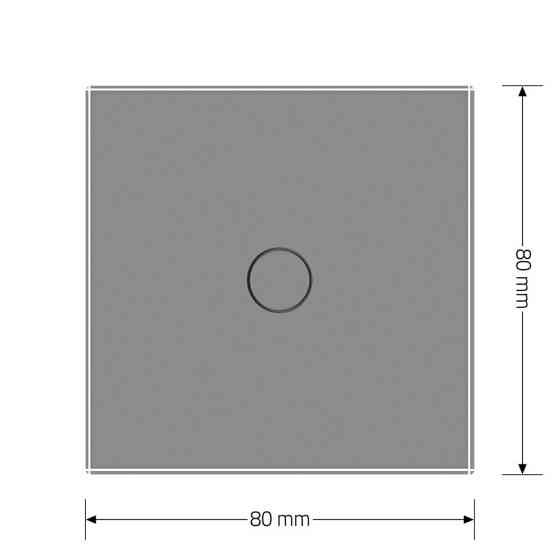 LIVOLO Розумний сенсорний Wi-Fi вимикач 1 сенсор Livolo сірий скло (VL-C7FC1NY-2GIP) Коломия