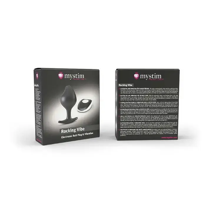 Силіконова анальна пробка Mystim Rocking Vibe з вібрацією і пультом для електростимулятора, 3,7 см Львів - фото 5