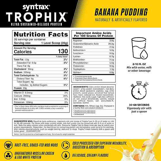 Протеин Syntrax Trophix 908 g (Banana Pudding) Луцк