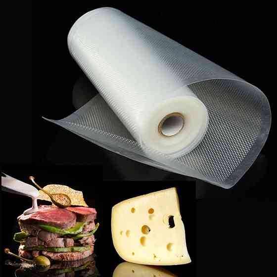 Вакуумні пакети для їжі 5 м х 28 см / Рифлені пакети для вакууматора / Пакети вакуумні Київ