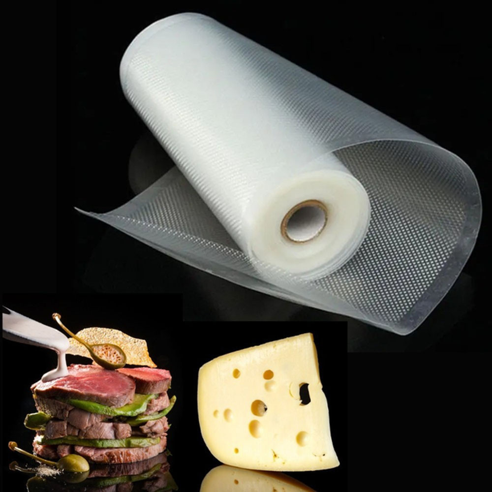 Вакуумні пакети для їжі 5 м х 28 см / Рифлені пакети для вакууматора / Пакети вакуумні Київ - фото 1