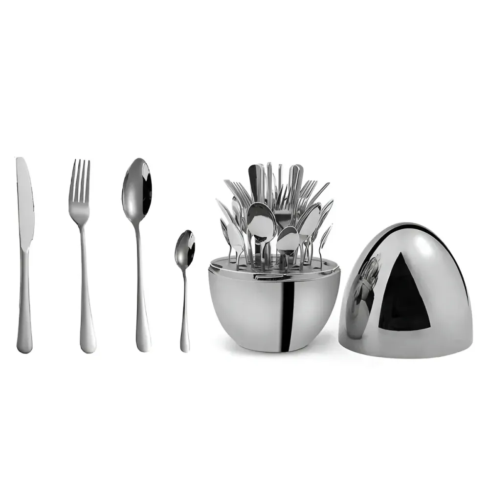 Столовые приборы из нержавеющей стали EGG 24 шт Silver Коломия - фото 2
