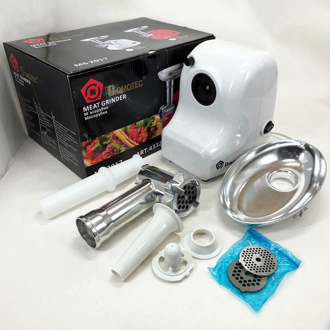Потужна м'ясорубка електрична для дому Domotec, Електрична м'ясорубка багатофункціональна 2 швидкості OC-34 Львів - фото 3