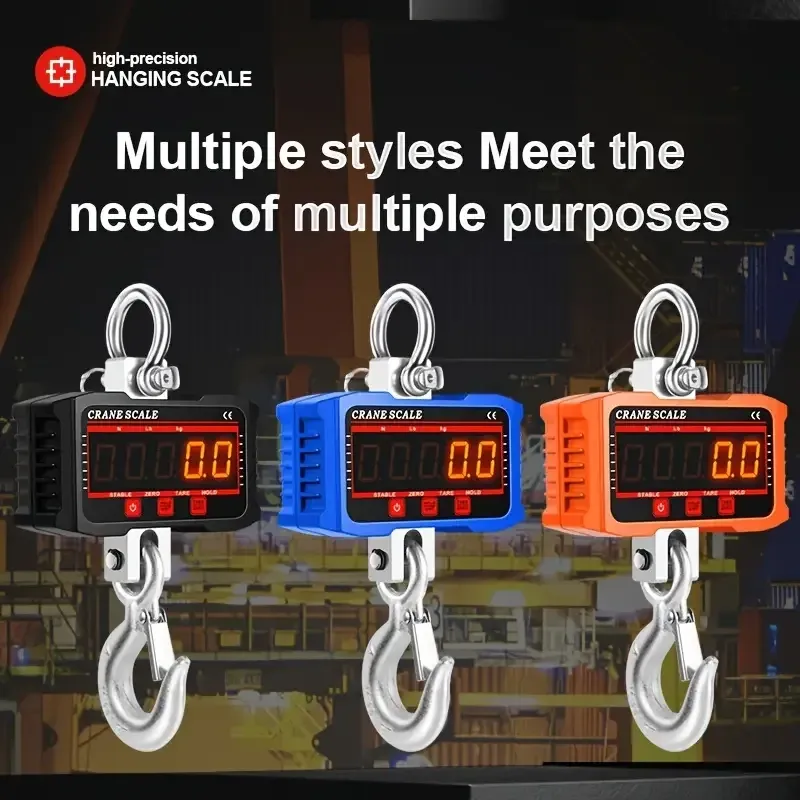 Электронные крановые весы OCS-S1 до 1000 кг с LED дисплеем и пультом ДУ, металлический корпус, тарирование Киев - изображение 1