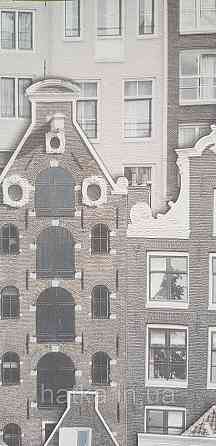 Шпалери вінілові на флізеліні AdaWall Roka 1.06х10 дому сірі бежеві 23115-2 Київ