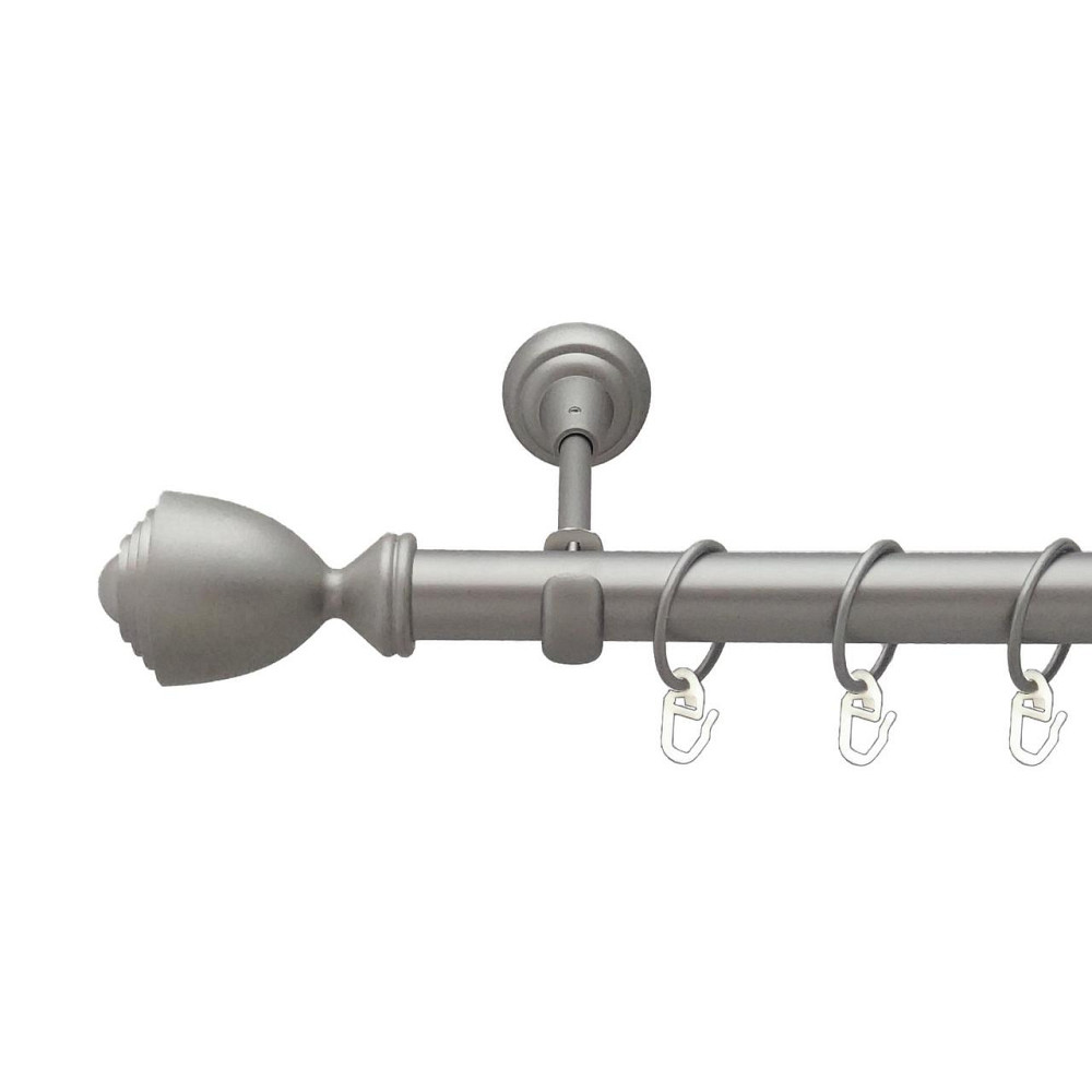 Карниз Orvit Палаціо металевий однорядний відкритий гладка труба кільце металеве Сатин 25 мм 140 см (00-00027481) Львів - фото 1