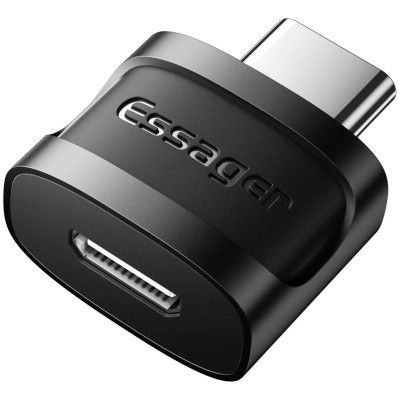 Перехідник USB-C M to Micro 5P F gray Essager (EZJMC-XL01) Вінниця - фото 1