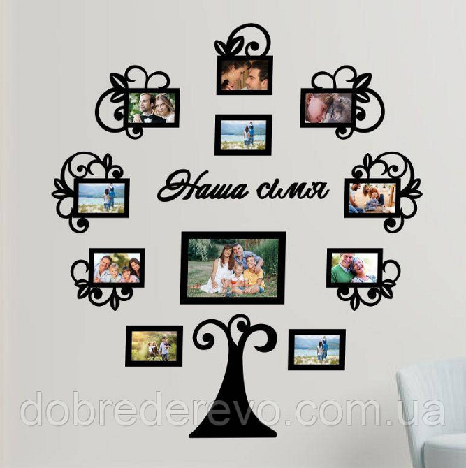 🌳Родовое дерево наша семья Ажур XL, дерево наша семья  на 11 фото рамок📷 Вижница - изображение 3