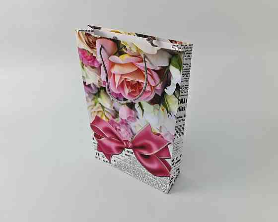 Великий паперовий пакет вертикальний 25/37/8 (артBV-060) (12 шт.) Харків