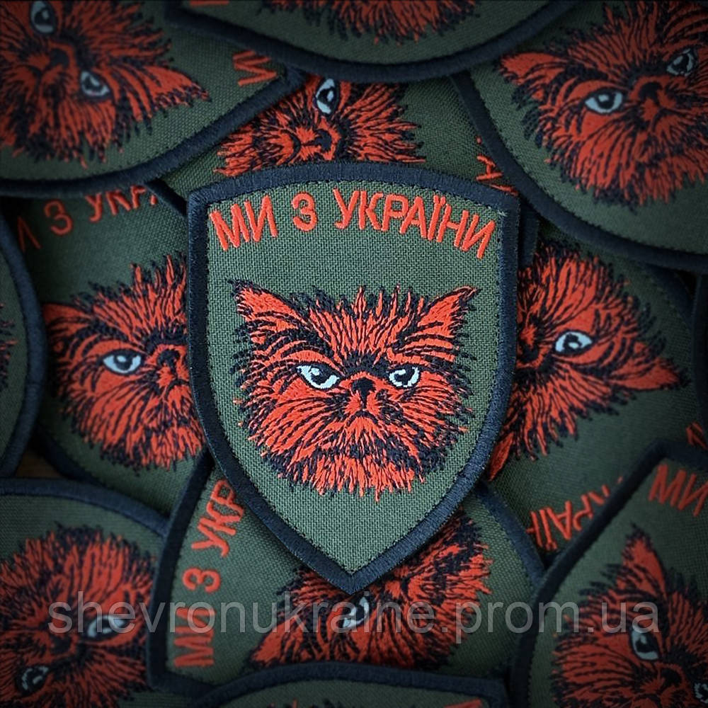 Шеврон Ми з України (Форма щит. На липучці) Розмір 8.5x7см Київ - фото 1