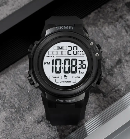 Годинник чоловічий наручний спортивний Skmei 2260 (Чорний з білим) Вінниця