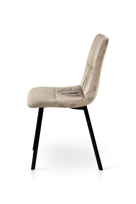 Стілець Авері чорний/велюр мокрий пісок Bluvel-40 Киев - изображение 2