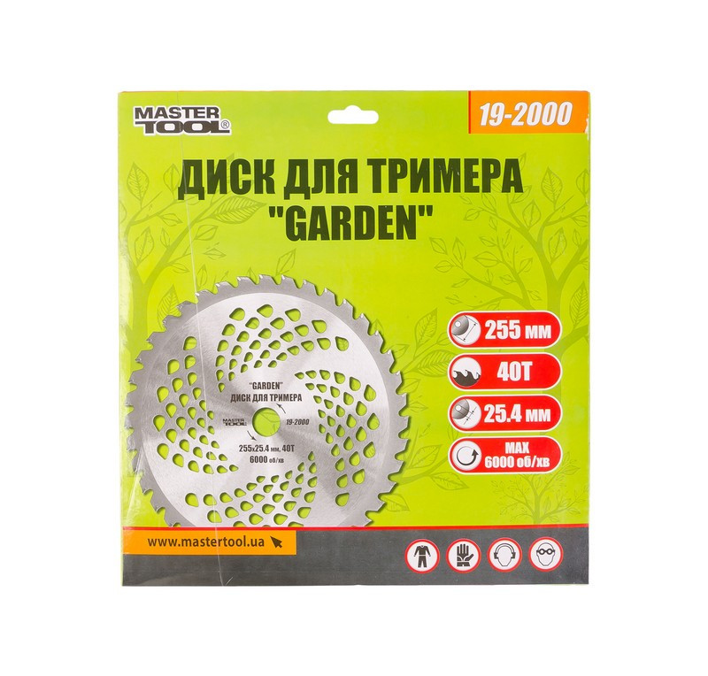MASTERTOOL Диск для тріммера MASTERTOOL "GARDEN" 255х25.4х40Т з побідитовою напайкою 19-2000 Киев - изображение 4