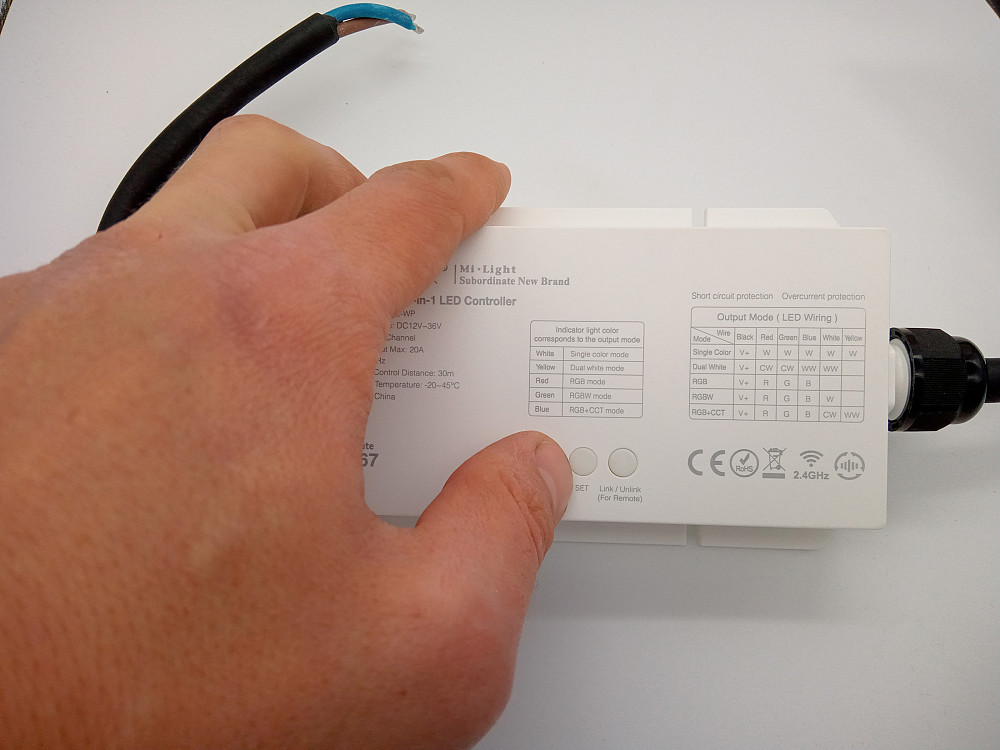 Miboxer LED контролер універсальний Dim+RGB+CCT, 20A, IP67, RF 2,4G Mi-light Київ - фото 5