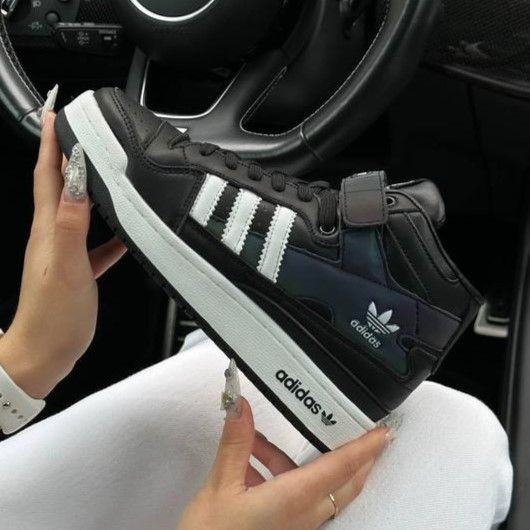 Высокие Чёрные Кроссовки Adidas Forum Кожаные Мужские Ботинки Адидас Форум (размеры: 41,42,43,44,45,46) Днепр - изображение 4