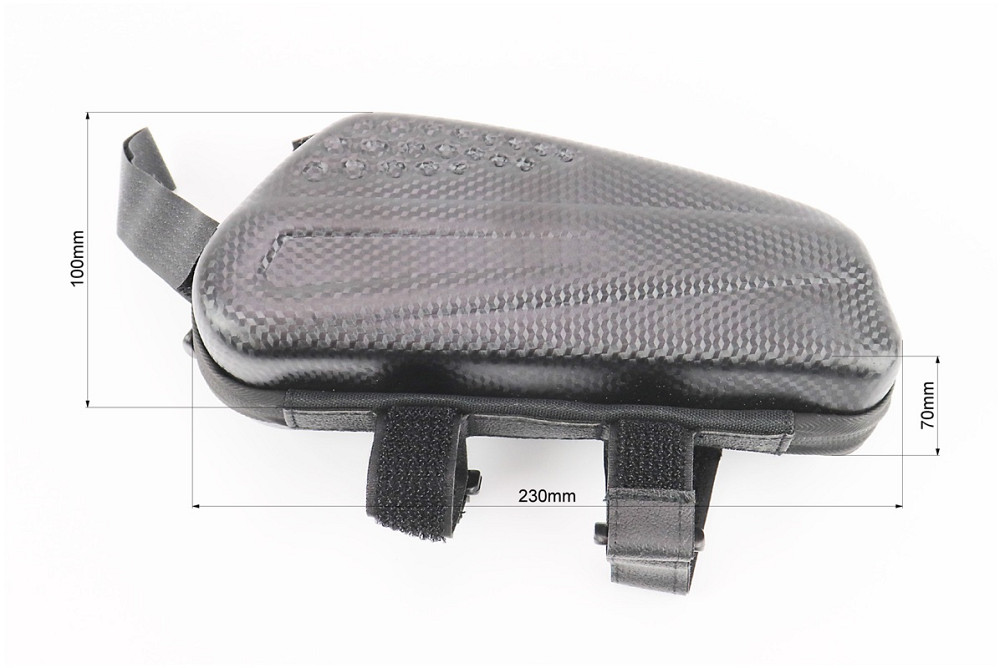 Сумка на раму 220х90х85мм, кріпл. на липучці, чорна "карбон" Киев - изображение 4