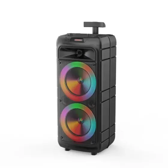 Портативна Bluetooth колонка ZQS-8211 з колесами та ручкою, LED, FM, USB, TF, TWS, бездротовим мікро Київ